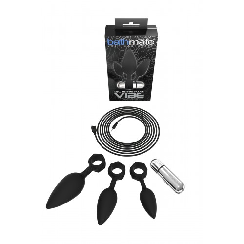 Набор анальных плагов Bathmate Anal Training Plugs VIBE, силикон, чёрный