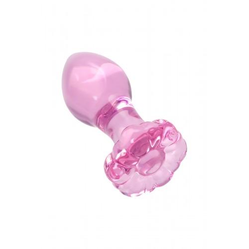 Анальная втулка Sexus Glass, стекло, розовая, 8,3 см