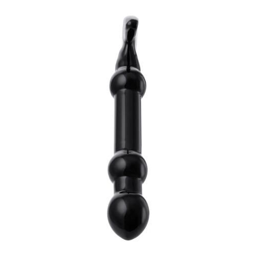 Нереалистичный фаллоимитатор Sexus Glass, стекло, чёрный, 19 см