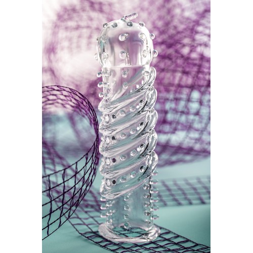 Насадка на пенис TOYFA A-Toys  , TPR, Прозрачный, 15,3 см