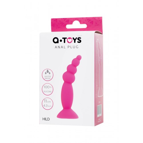 Анальая втулка A-Toys by TOYFA Hild, силикон, розовый, 11 см