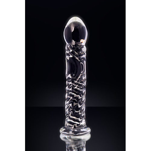 Нереалистичный фаллоимитатор Sexus Glass, стекло, прозрачный, 16,5 см