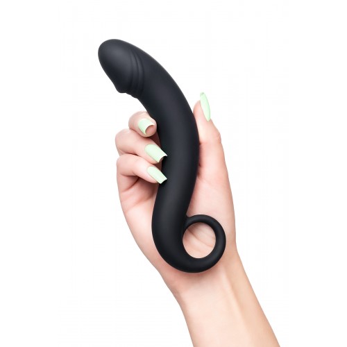 Анальный стимулятор TOYFA POPO Pleasure Dorado, водонепроницаемый, силикон, черный, 18 см, Ø 3,5 см