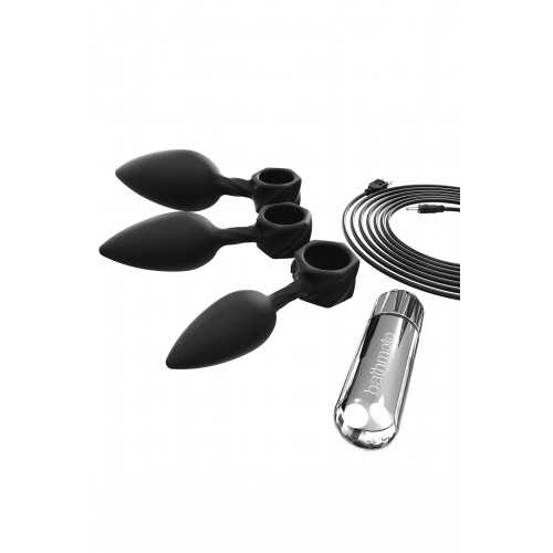 Набор анальных плагов Bathmate Anal Training Plugs VIBE, силикон, чёрный