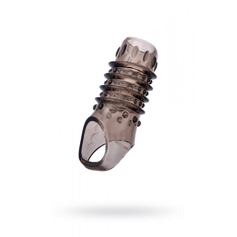 Насадка ToyFa XLover, для увеличения размера,TPE, черная прозрачная, 10,5 см