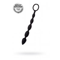 Анальная цепочка Toyfa A-toys М, силикон, черный, 27,6см