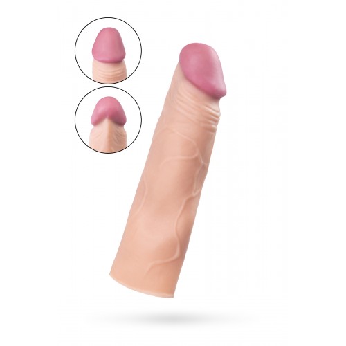 Насадка на пенис TOYFA A-Toys  , SoftSkin, Телесный, 16,5 см