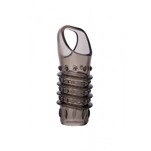 Насадка ToyFa XLover, для увеличения размера,TPE, черная прозрачная, 10,5 см