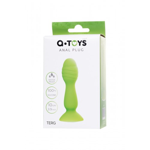 Анальная втулка A-Toys by TOYFA Terg, силикон, зеленый, 10 см