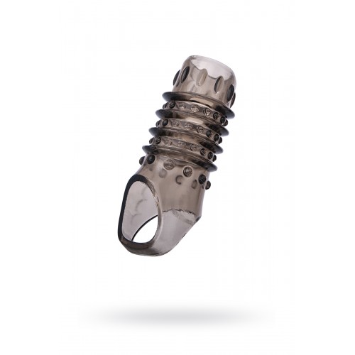 Насадка ToyFa XLover, для увеличения размера,TPE, черная прозрачная, 10,5 см