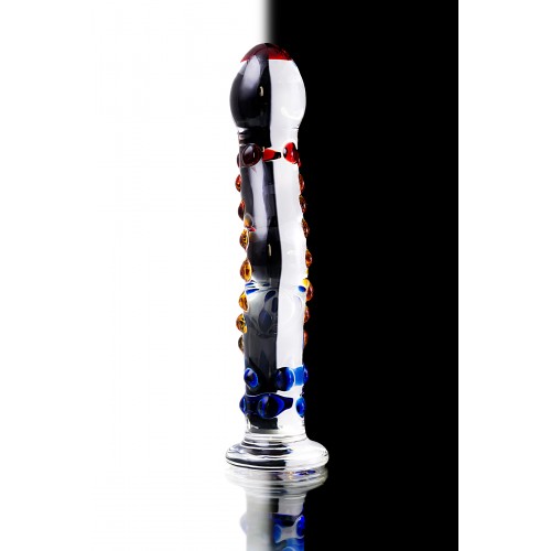 Нереалистичный фаллоимитатор Sexus Glass, стекло, прозрачный, 20 см