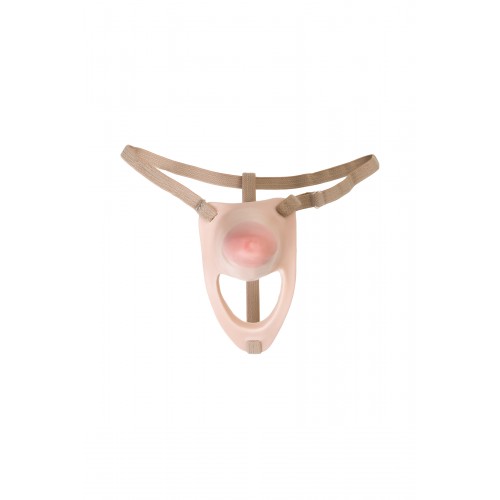 Фаллопротез LoveToy поясной, телесный, 18 см