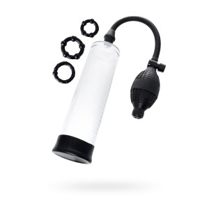 Механическая помпа Sexus Men Erection Bjorn, ABS-пластик, черная, 55 см (иной угол)