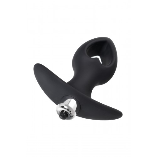 Анальная вибровтулка-расширитель POPO Pleasure by TOYFA Cordis S, силикон, черная, 10 см, Ø 4 см