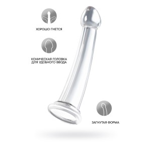 Нереалистичный фаллоимитатор Jelly Dildo XL Toyfa Basic, TPE, прозрачный, 22 см (иной угол)