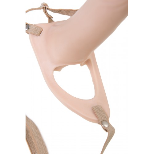 Фаллопротез LoveToy поясной, телесный, 18 см