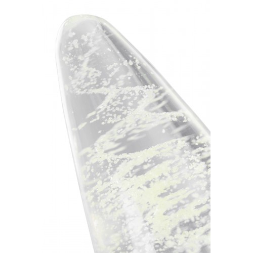 Анальная втулка Sexus Glass светящаяся в темноте, стекло, прозрачная, 9,8 см