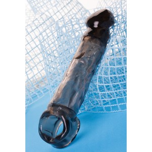 Насадка Toyfa XLover, для увеличения размера, TPE, черная прозрачная, 19.5 см (иной угол)