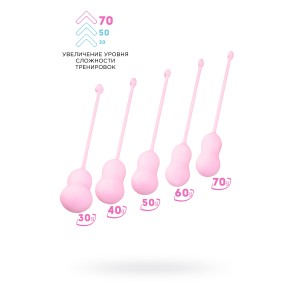 Набор вагинальных шариков Flovetta by Toyfa TULIPS, силикон, розовый, 5,3 см Набор вагинальных шариков Flovetta by Toyfa TULIPS, силикон, розовый, 5,3 см (иной угол)