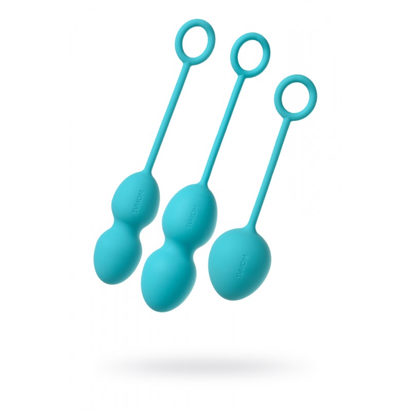 Набор вагинальных шариков Svakom Nova, силикон, голубой, (49,75,95 гр)