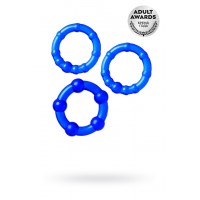 Набор колец TOYFA A-toys, TPE, Синий, Ø 3,5/3/2 см