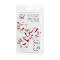 Набор из 3х колец Штучки-дрючки, силикон, прозрачный, Ø 3,5/3/2 см