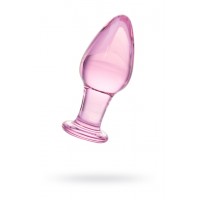 Анальная втулка Sexus Glass, стекло, розовая, 10 см, Ø 4 см