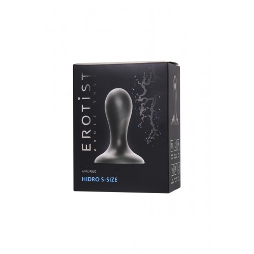 Анальная втулка Erotist Hidro S, силикон, чёрный, 8,5 см