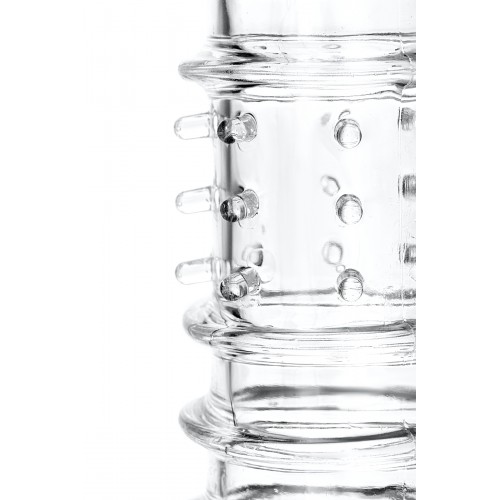 Насадка на пенис TOYFA A-Toys  , TPR, Прозрачный, 15,3 см (рельефная)