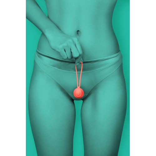 Вагинальный шарик L'EROINA by TOYFA Rosy, силикон, коралловый, Ø 3,1 см, 50 г