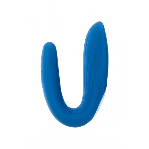 Многофункциональный стимулятор для пар Satisfyer Partner Whale, силикон, голубой, 17 см.