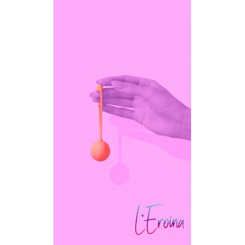 Вагинальный шарик L'EROINA by TOYFA Rosy, силикон, коралловый, Ø 3,1 см, 50 г
