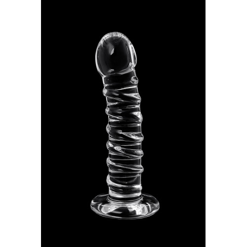 Нереалистичный фаллоимитатор Sexus Glass, стекло, прозрачный, 16 см