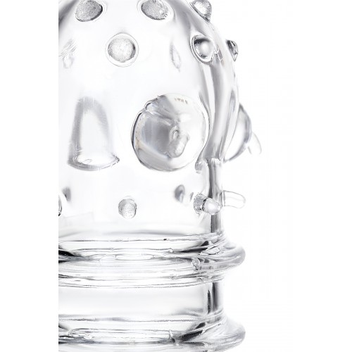 Насадка на пенис TOYFA A-Toys  , TPR, Прозрачный, 15,3 см (рельефная)