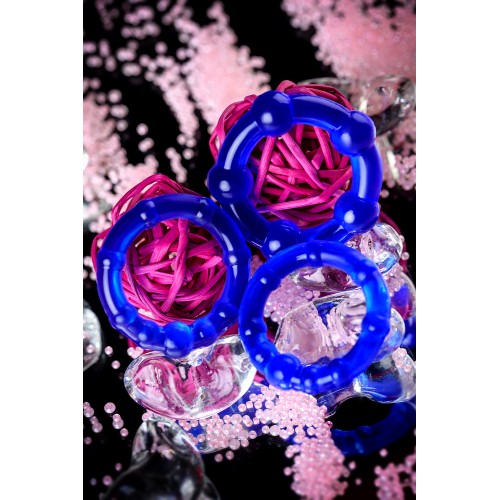 Набор колец TOYFA A-toys, TPE, Синий, Ø 3,5/3/2 см