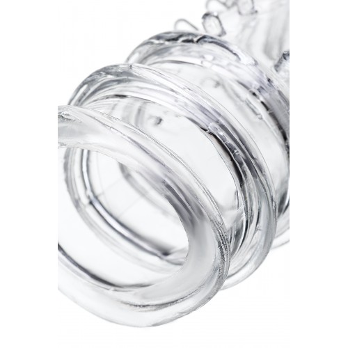 Насадка на пенис TOYFA A-Toys  , TPR, Прозрачный, 15,3 см (рельефная)