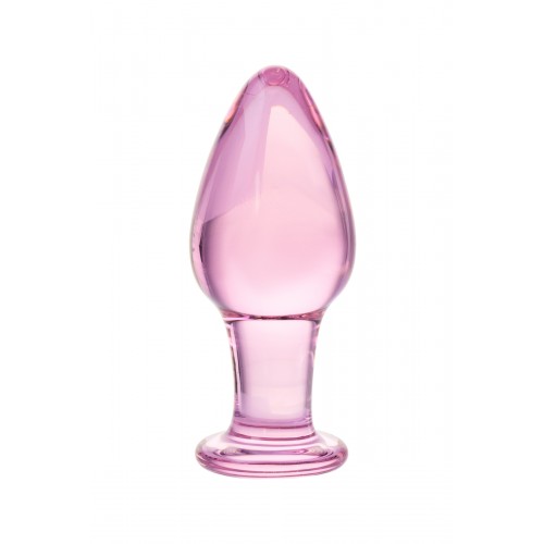 Анальная втулка Sexus Glass, стекло, розовая, 10 см, Ø 4 см