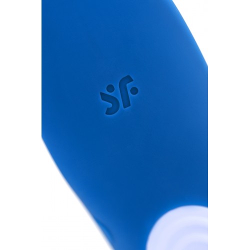 Многофункциональный стимулятор для пар Satisfyer Partner Whale, силикон, голубой, 17 см.