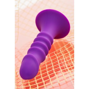 Анальный фаллоимитатор A-Toys Drilly, силикон, фиолетовый, 14 см (иной угол)