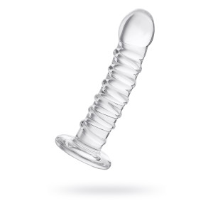 Нереалистичный фаллоимитатор Sexus Glass, стекло, прозрачный, 16 см (иной угол)