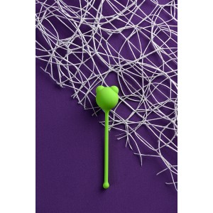 Вагинальный шарик A-Toys by TOYFA Tigo, силикон, зеленый, 12,4 см Ø 2,7 см (иной угол)