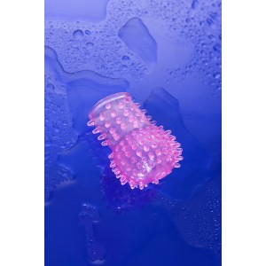 Насадка на палец Eromantica Gentle, розовая, силикон (иной угол)