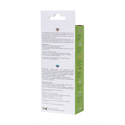 Вагинальный шарик A-Toys by TOYFA Tigo, силикон, зеленый, 12,4 см Ø 2,7 см