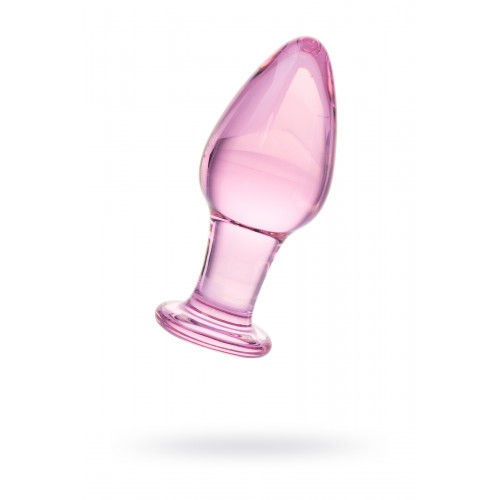 Анальная втулка Sexus Glass, стекло, розовая, 10 см, Ø 4 см