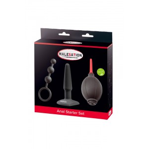 Набор анальных игрушек для начинающих MALESATION Anal Starter Set, черный, 3 шт Набор анальных игрушек для начинающих MALESATION Anal Starter Set, черный, 3 шт
