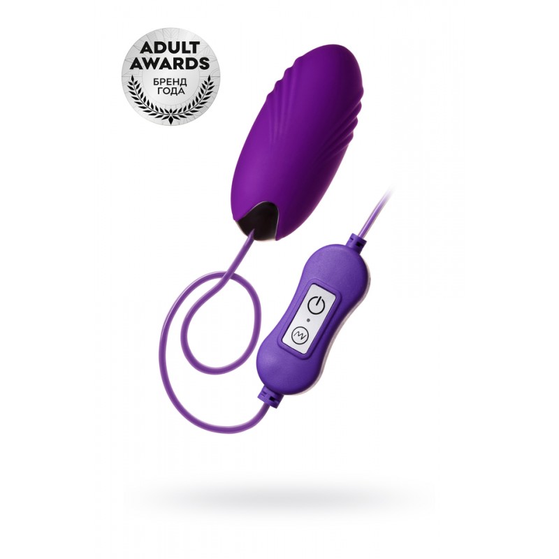 Виброяйцо с пультом управления TOYFA A-Toys Shelly,силикон, фиолетовый