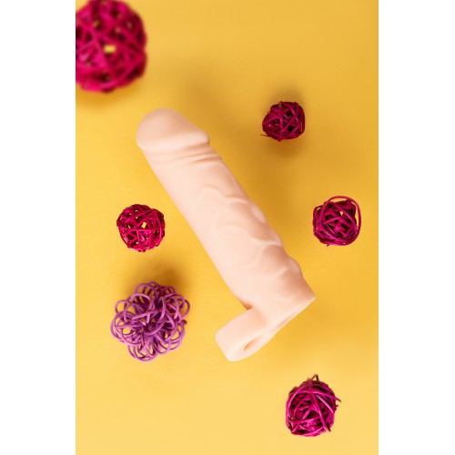 Насадка ToyFa XLover Increase+ для увеличения размера, реалистичная, с кольцом, TPR, телесный 16 см
