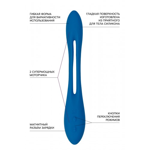 Многофункциональный вибратор для пар Satisfyer Elastic Game, синий