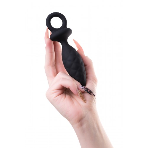 Анальная пробка Erotist Strob M - size, силикон,черная, 13,5 см