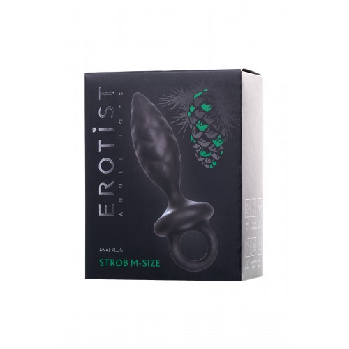 Анальная пробка Erotist Strob M - size, силикон,черная, 13,5 см